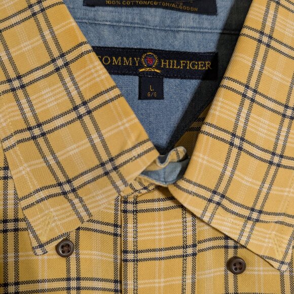 Tommy Hilfiger Men’s Plaid Button-Down Shirt – Size Large - Picture 3 of 3